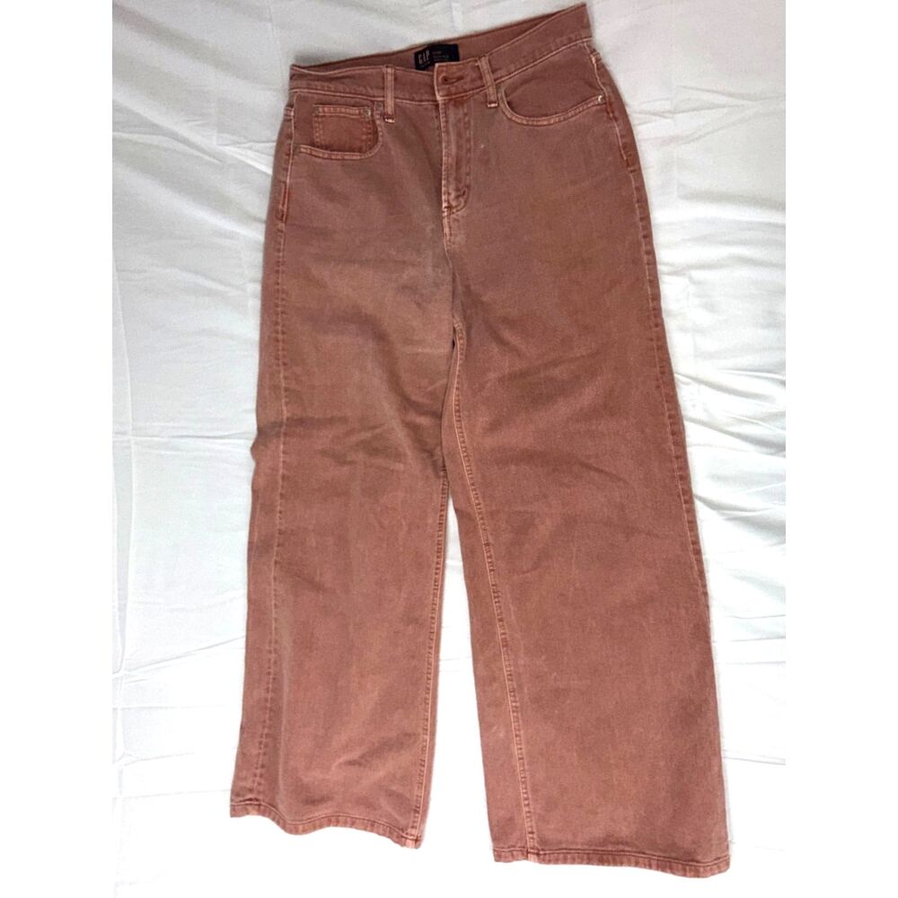 GAP High Rise Wide Leg Jeans – Rust/Terracotta – Size 8/29R